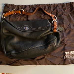 Black and Brown Leather Coach Purse